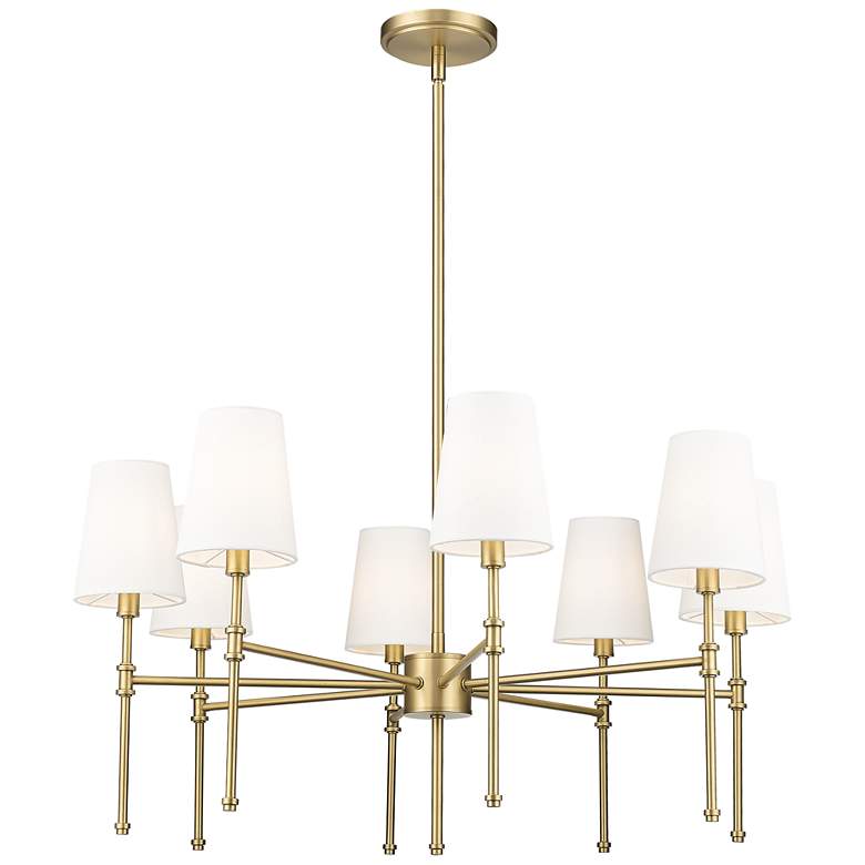Image 1 Adorra 30" Wide 8-Light Chandelier in Vintage Brass