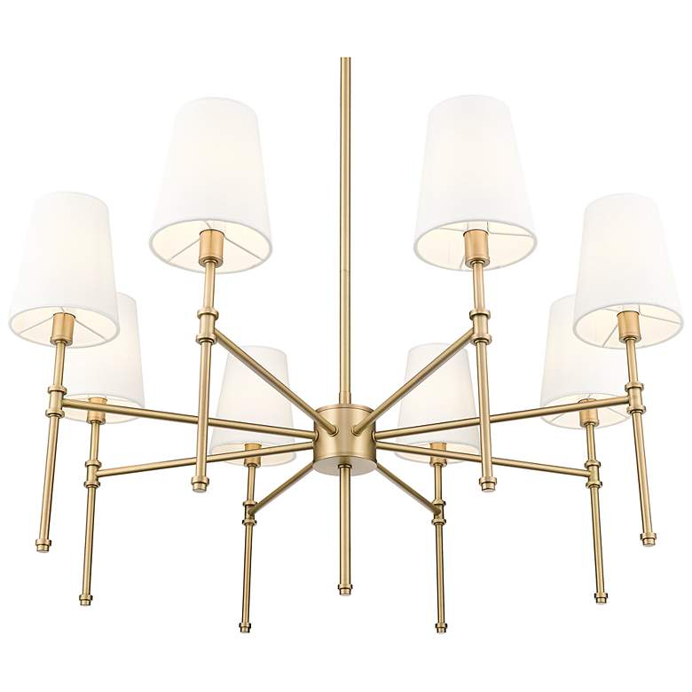 Image 3 Adorra 30" Wide 8-Light Chandelier in Vintage Brass more views