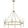 Adorra 40" Wide Vintage Brass 8-Light Chandelier