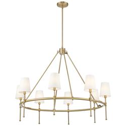 Adorra 40" Wide Vintage Brass 8-Light Chandelier