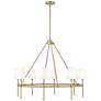 2_Adorra 40" Wide Vintage Brass 8-Light Chandelier more views