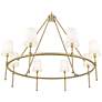 3_Adorra 40" Wide Vintage Brass 8-Light Chandelier more views