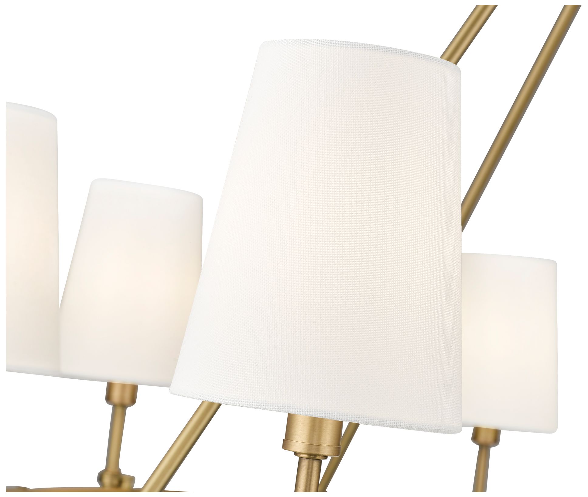 Image 4 Adorra 40" Wide Vintage Brass 8-Light Chandelier more views