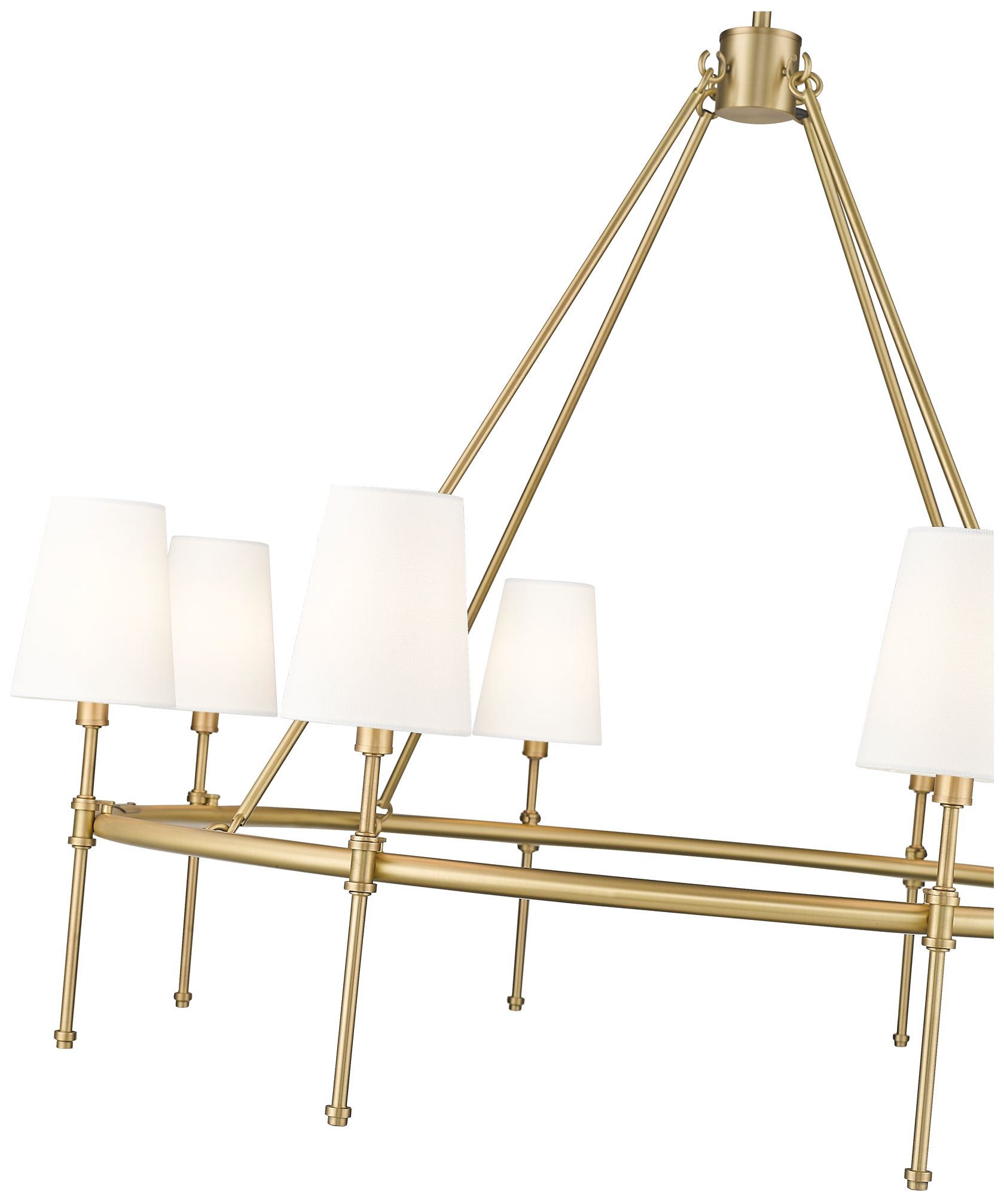 Image 5 Adorra 40" Wide Vintage Brass 8-Light Chandelier more views