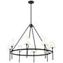 1_Adorra 40" Wide 8-Light Chandelier in Matte Black