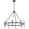 Adorra 40" Wide 8-Light Chandelier in Matte Black