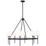 2_Adorra 40" Wide 8-Light Chandelier in Matte Black more views