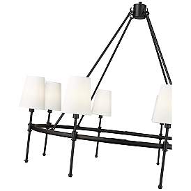 Image5 of Adorra 40" Wide 8-Light Chandelier in Matte Black more views