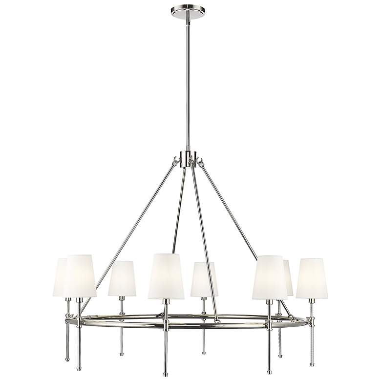 Image 2 Adorra 40" Wide 8-Light Chandelier in Polished Nickel more views