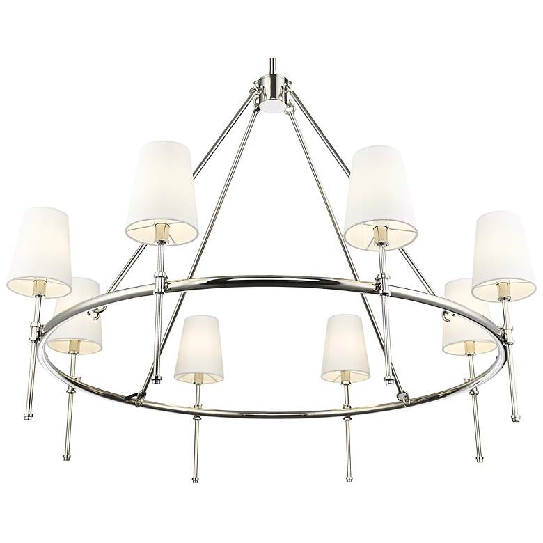 Image 3 Adorra 40" Wide 8-Light Chandelier in Polished Nickel more views