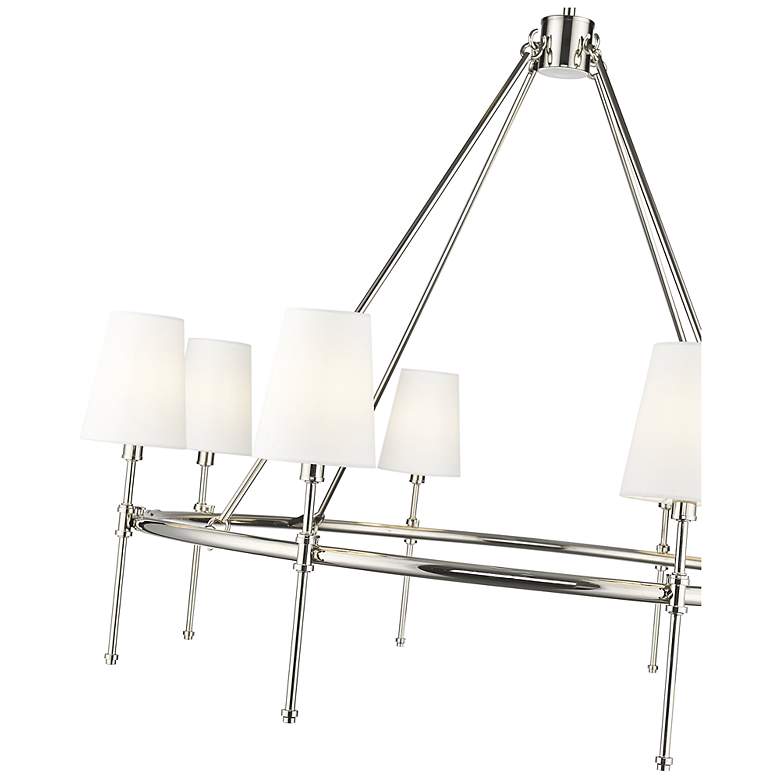 Image 5 Adorra 40" Wide 8-Light Chandelier in Polished Nickel more views