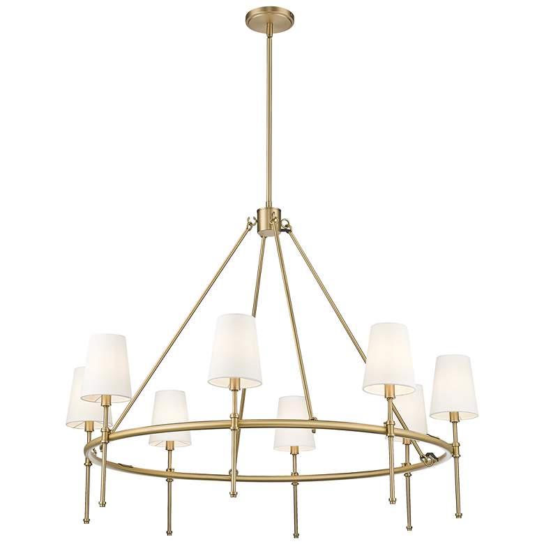 Image 1 Adorra 40" Wide 8-Light Chandelier in Vintage Brass