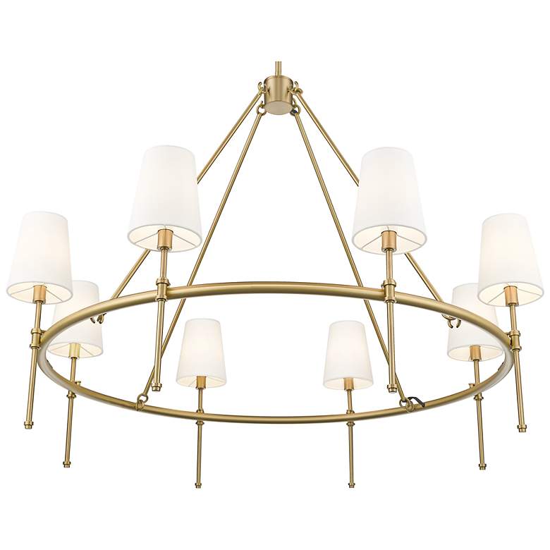 Image 3 Adorra 40" Wide 8-Light Chandelier in Vintage Brass more views