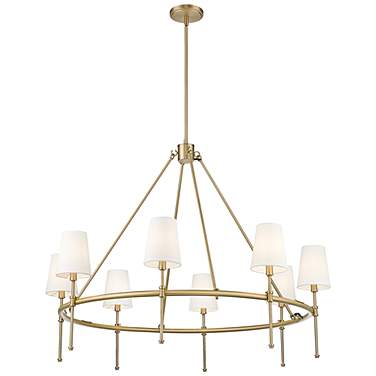 Adorra 40" Wide Vintage Brass 8-Light Chandelier