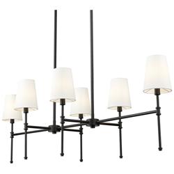 Adorra 48" Wide 6-Light Chandelier in Matte Black