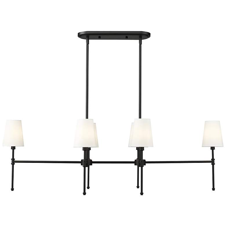 Image 2 Adorra 48" Wide 6-Light Chandelier in Matte Black more views