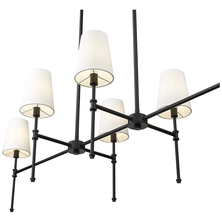 Image 3 Adorra 48" Wide 6-Light Chandelier in Matte Black more views