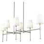 1_Adorra 48" Wide 6-Light Chandelier in Polished Nickel