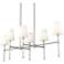 Adorra 48" Wide 6-Light Chandelier in Polished Nickel