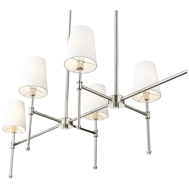 Image 3 Adorra 48" Wide 6-Light Chandelier in Polished Nickel more views
