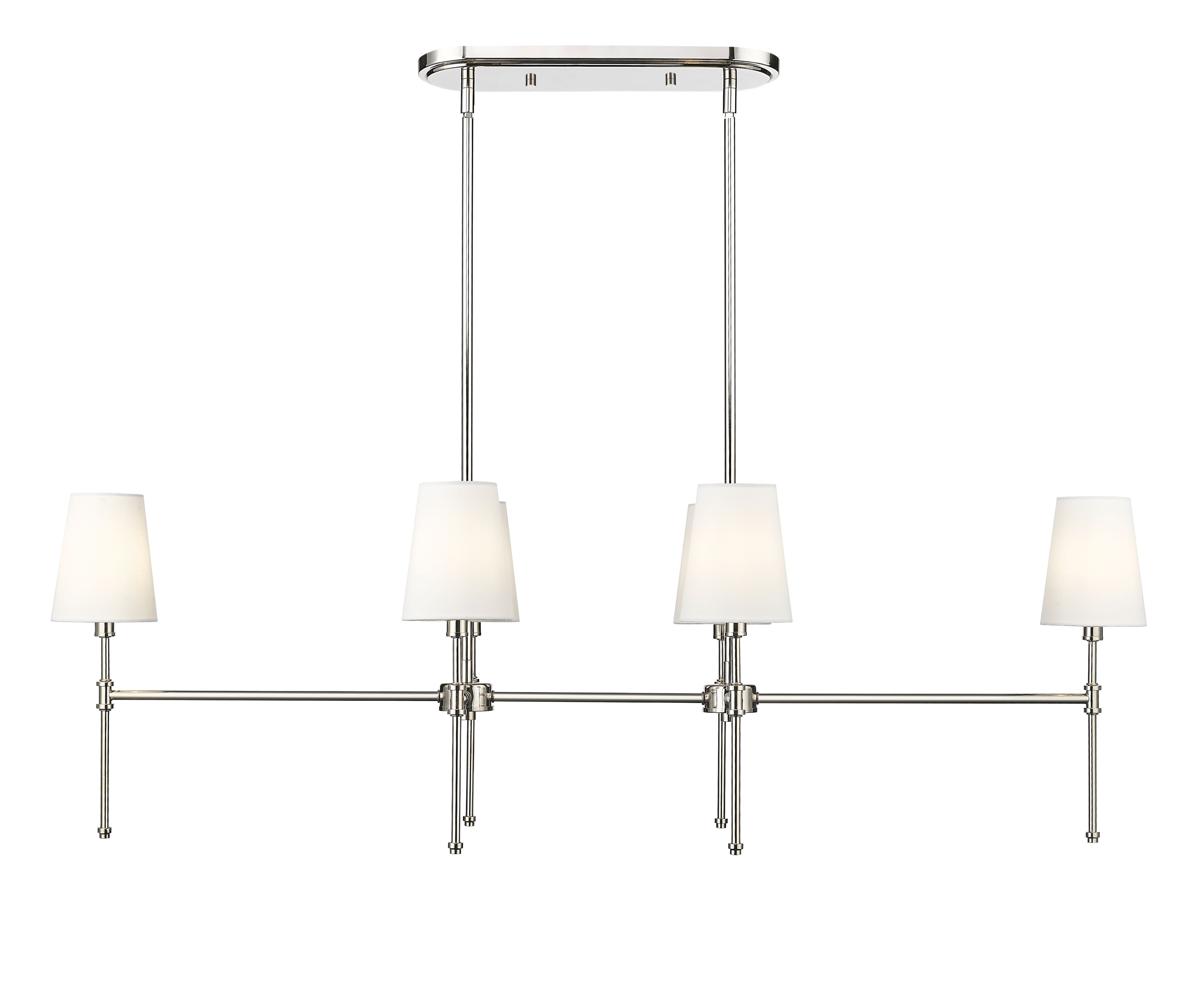 Adorra 48" Wide 6-Light Chandelier in Polished Nickel