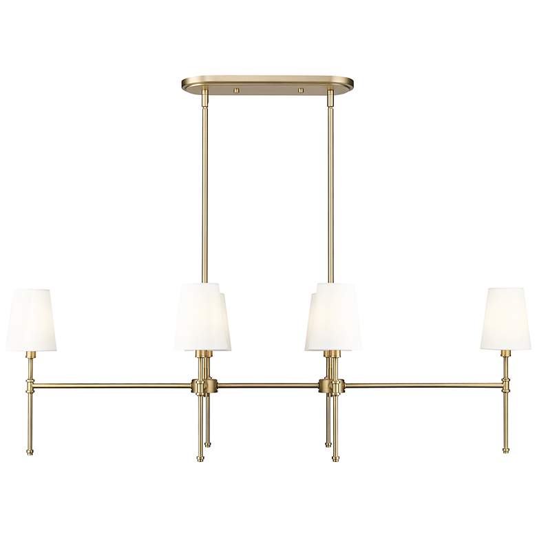 Image 2 Adorra 48" Wide 6-Light Chandelier in Vintage Brass more views