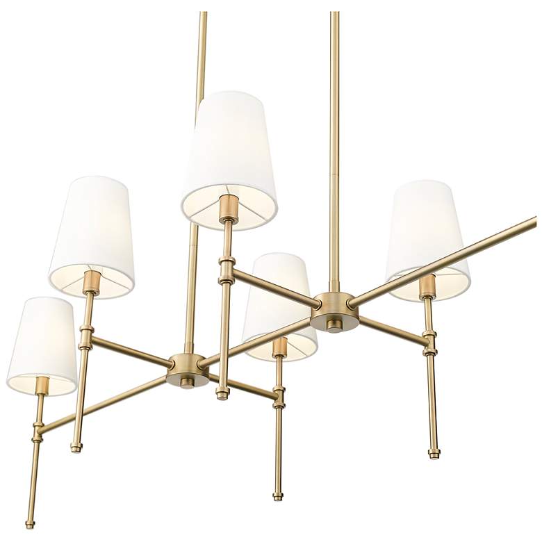 Image 3 Adorra 48" Wide 6-Light Chandelier in Vintage Brass more views