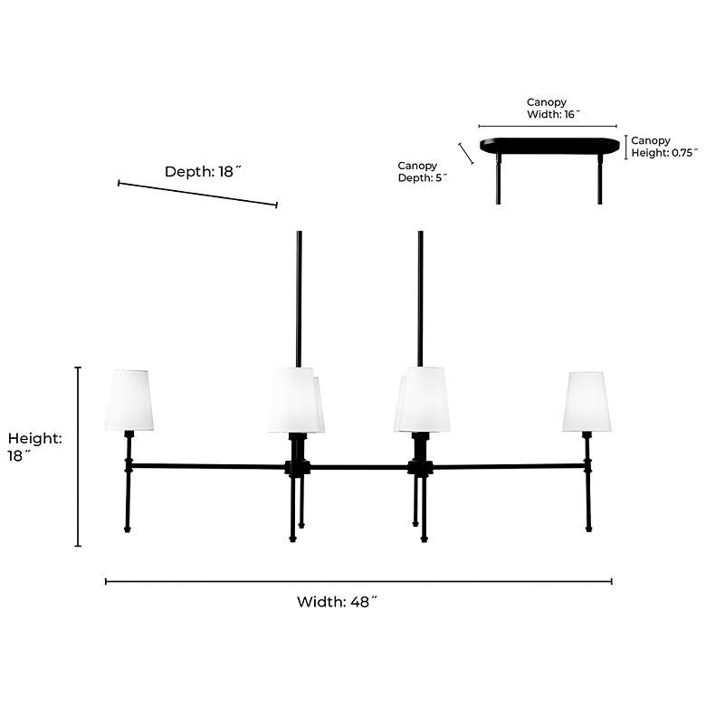 Image 7 Adorra 48" Wide 6-Light Chandelier in Vintage Brass more views
