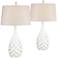 Adrian Antique White Night Light Table Lamps Set of 2