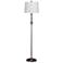 Adriana Brushed Steel Metal Floor Lamp