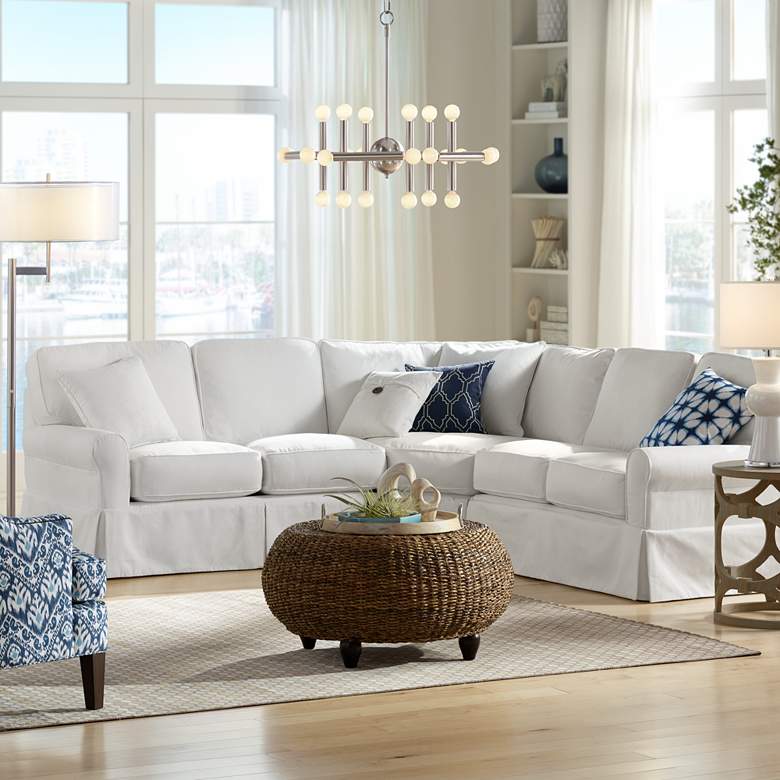 Image 1 Adrianna Peyton Pearl 3-Piece Sectional