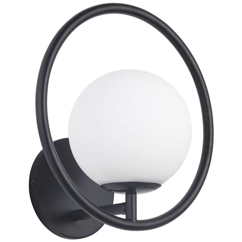 Image 1 Adrienna 10" High Matte Black Wall Sconce