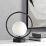 Adrienna 11" High Matte Black Accent Table Lamp