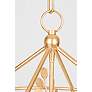 2_Adrienne 15 1/2"W Vintage Gold Leaf 4-Light Lantern Pendant more views
