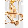 3_Adrienne 15 1/2"W Vintage Gold Leaf 4-Light Lantern Pendant more views