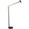 ADS360 Collection Crane Walnut Wood and Black LED Floor Lamp