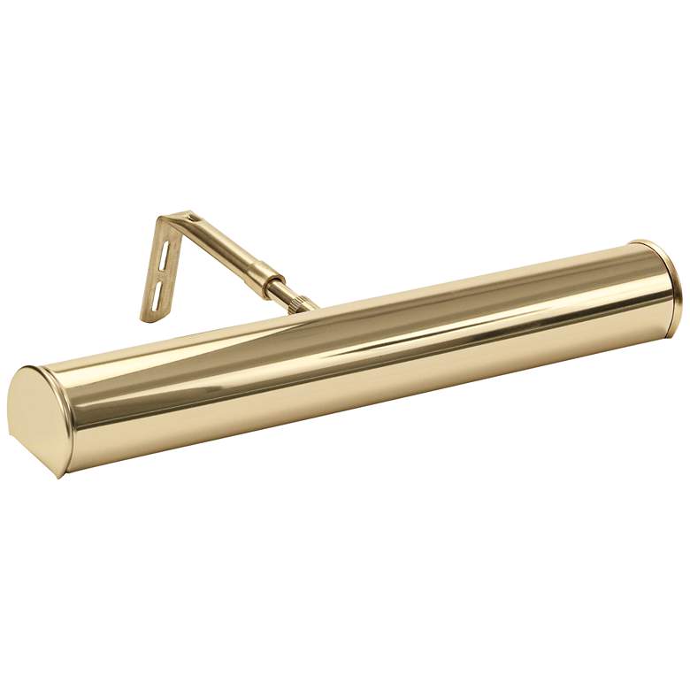 Image 1 Advent 14"W Polished Brass Battery-Powered LED Picture Light