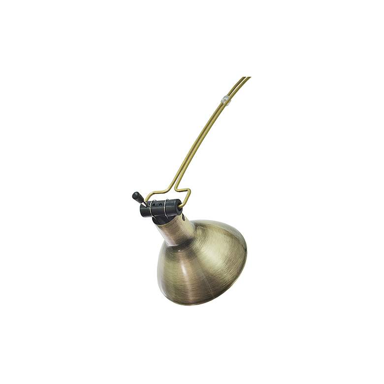 Image 1 Advent Gemini 3" Wide Antique Brass Plug-In LED Picture Light