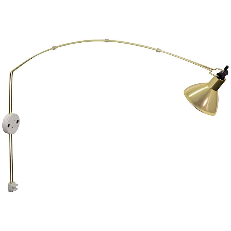Image 1 Advent Gemini 3 inch Wide Satin Brass LED Picture Light
