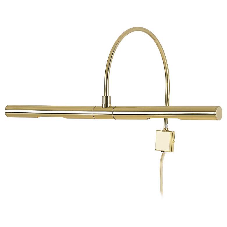 Image 3 Advent Profile 16 inch Wide Polished Brass Plug-in Picture Light