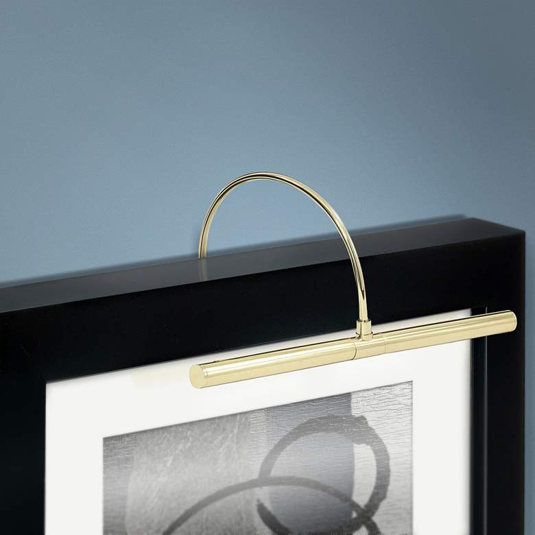 Image 1 Advent Profile 16"W LED Brass Plug-In Picture Light