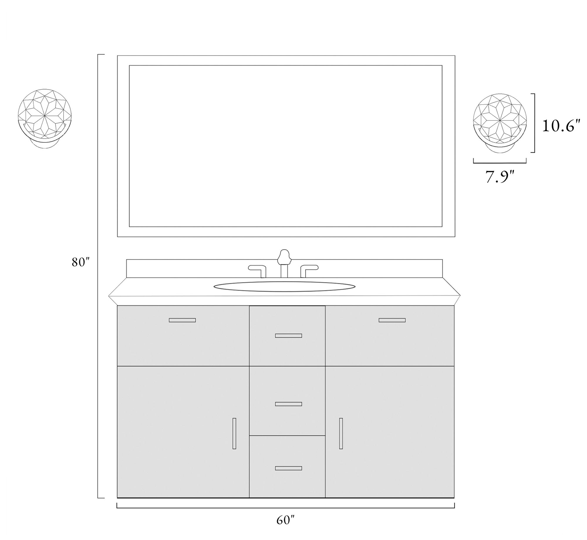 Aedrusson 1-Light Crystal Wall Sconces