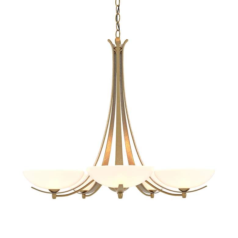 Image 3 Aegis 31 1/2" Wide Modern Brass 5-Light Chandelier more views