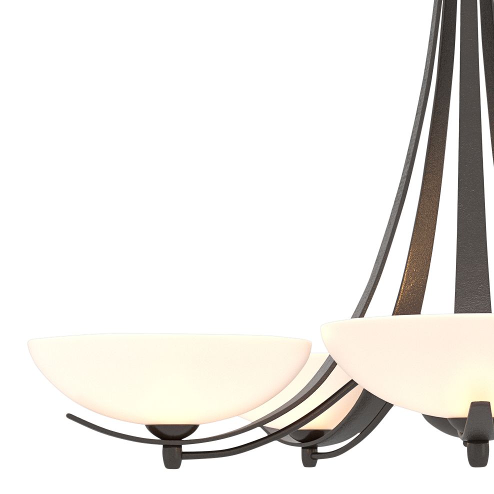 Image 2 Aegis Oil Rubbed Bronze 5 Arm Chandelier With Opal Glass more views