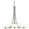 Aegis Sterling 5 Arm Chandelier With Opal Glass