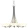 Aegis Vintage Platinum 5 Arm Chandelier With Opal Glass