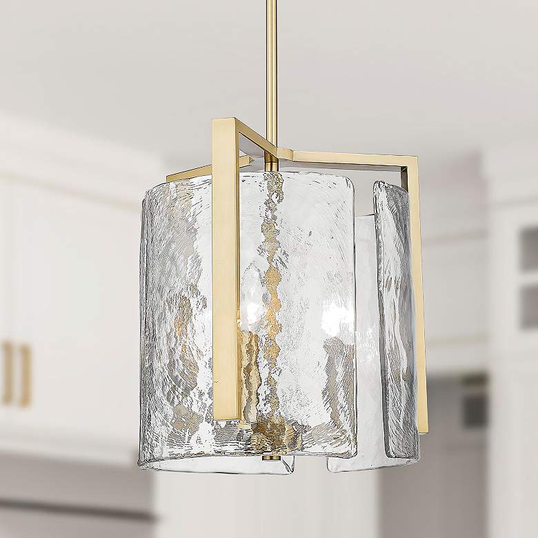 Image 1 Aenon 13" Wide Brushed Champagne Bronze 3-Light Pendant