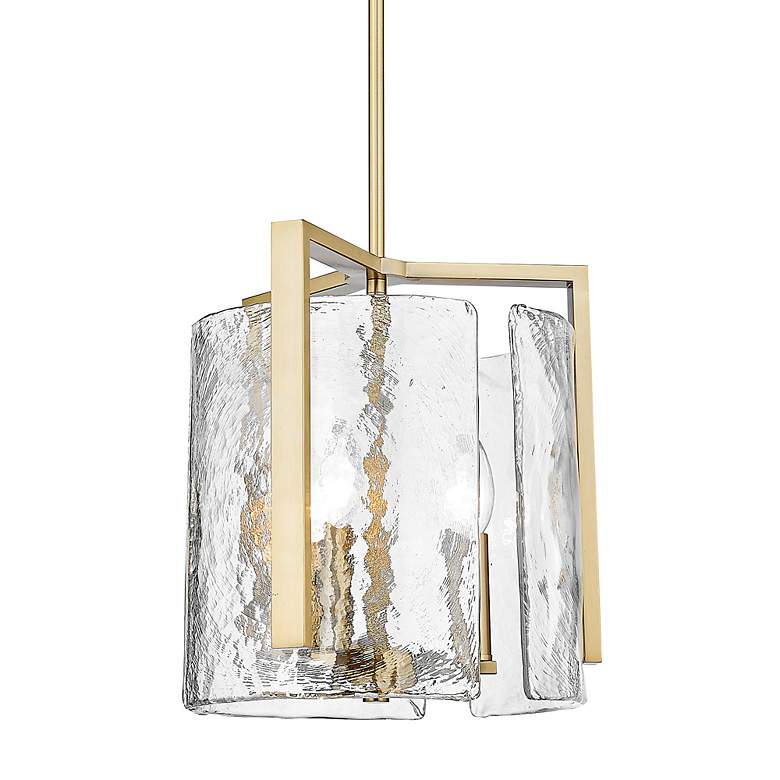 Image 5 Aenon 13" Wide Brushed Champagne Bronze 3-Light Pendant more views