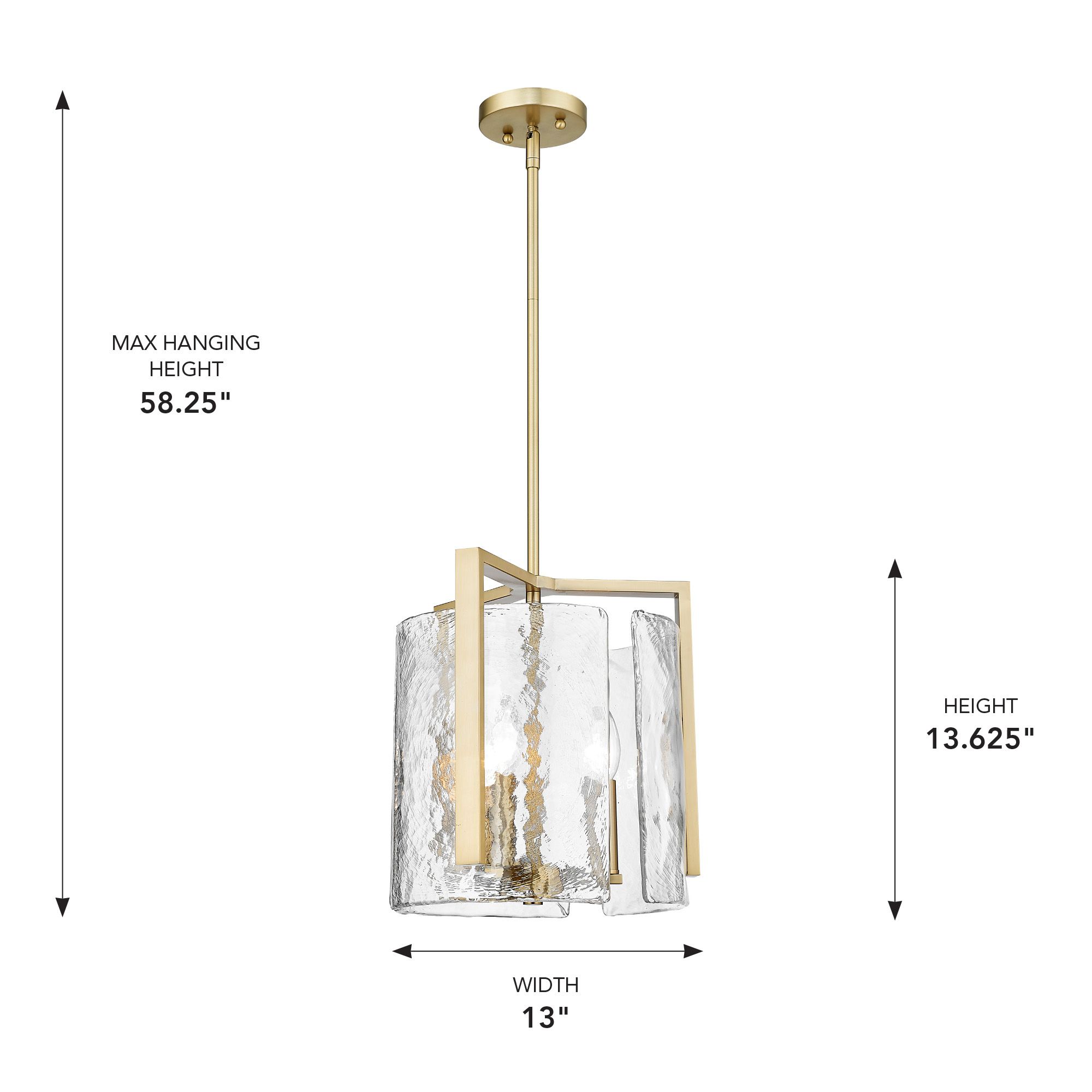 Aenon 13" Wide Brushed Champagne Bronze 3-Light Pendant