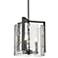 Aenon 13" Wide Pendant in Matte Black with Hammered Water Glass